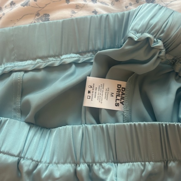 Daily Drills Light Blue Wide Leg Pants - Picture 4 of 5